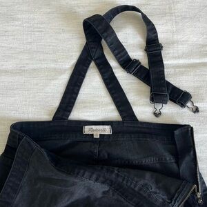 Madewell Washed Black Denim Overalls, Sz M